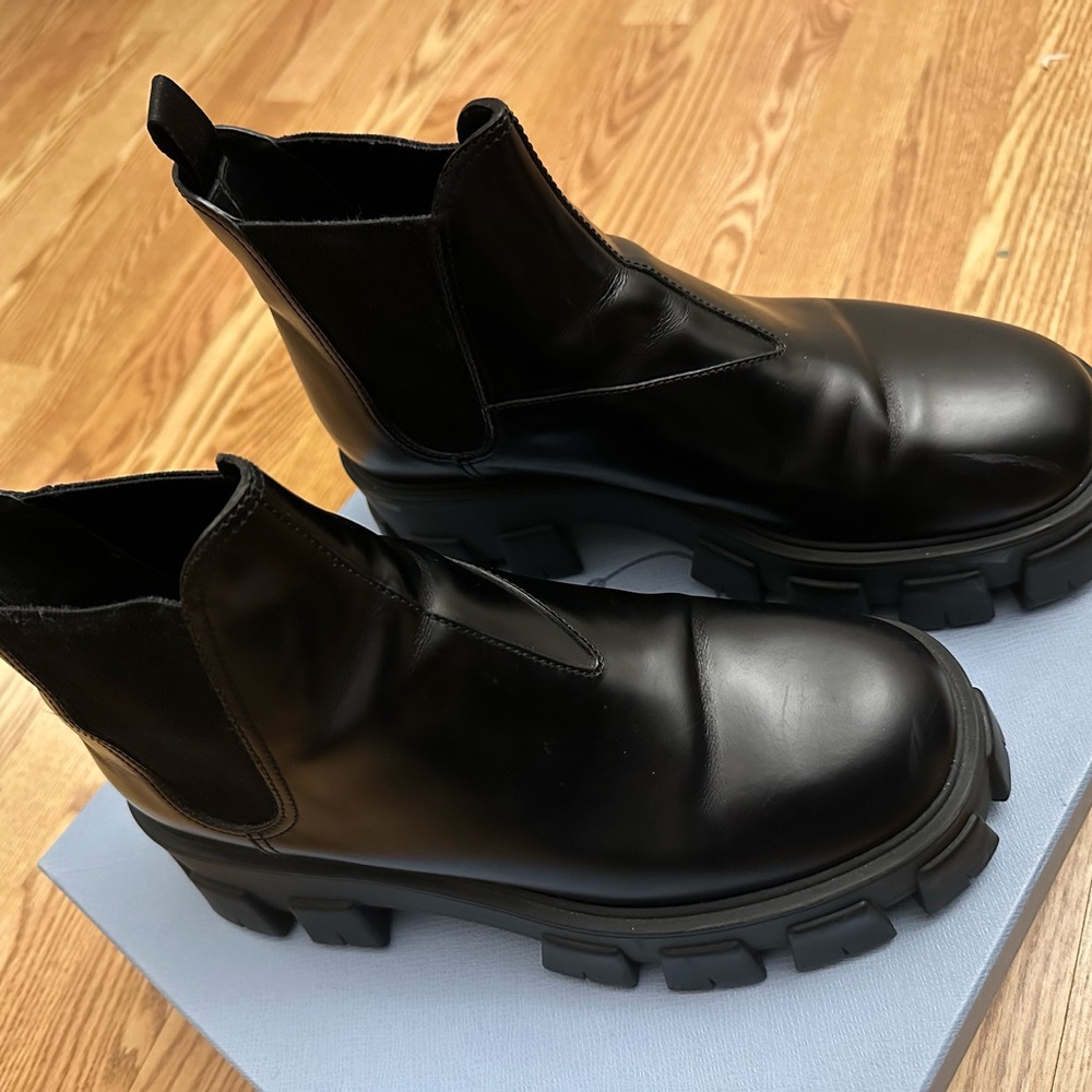 Prada Black Combat Boots